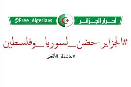 حملة الجزائر حضن لسوريا وفلسطين