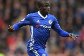 STOKE ON TRENT, ENGLAND - MARCH 18: N'Golo Kante of Chelsea in action during the Premier League match between Stoke City and Chelsea at Bet365 Stadium on March 18, 2017 in Stoke on Trent, England. (Photo by Laurence Griffiths/Getty Images)