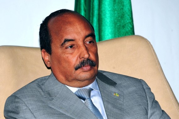 Mauritania's President Mohamed Ould Abdel Aziz attends an Organisation for the Development of the Senegal River  (OMVS) summit in Conakry on March 11, 2015. The OMVS, comprising the four countries of West Africa it runs through, concluded after the summit on March 11 it will conduct a study on threats to the river and means to protect the shared water resource.   AFP PHOTO / CELLOU BINANI