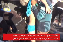قتيل و400 مصاب أغلبهم أطفال في غارة بغاز السارين لطائرات النظام على مدينة خان شيخون في ريف إدلب