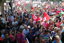 جانب من احتجاجات شعبية ضد الفساد وضد قانون المصالحة الاقتصادية/العاصمة تونس/مايو/آيار 2017