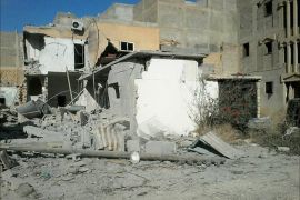 حجم الدمار الذي تعرضت له منازل المدنيين في منطقة الصابري شمال بنغازي