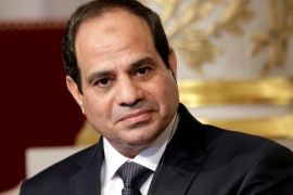 FILE PHOTO: Egyptian President Abdel Fattah al-Sisi delivers a statement following a meeting with French President Francois Hollande at the Elysee Palace in Paris, France November 26, 2014. To match Special Report EGYPT-POLITICS/SINAI REUTERS/Philippe Wojazer/File Photo