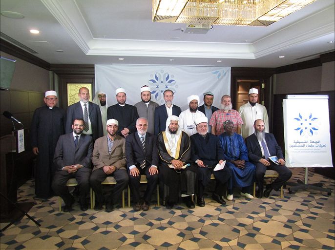 مؤسسو الجبهة التنسيقية لهيئات علماء المسلمين في المؤتمر الصحفي للإعلان عن تأسيس الهيئة