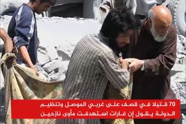 70قتيلا في قصف على غربي الموصل وتنظيم الدولة يقول إن غارات استهداف مأوى نازحين