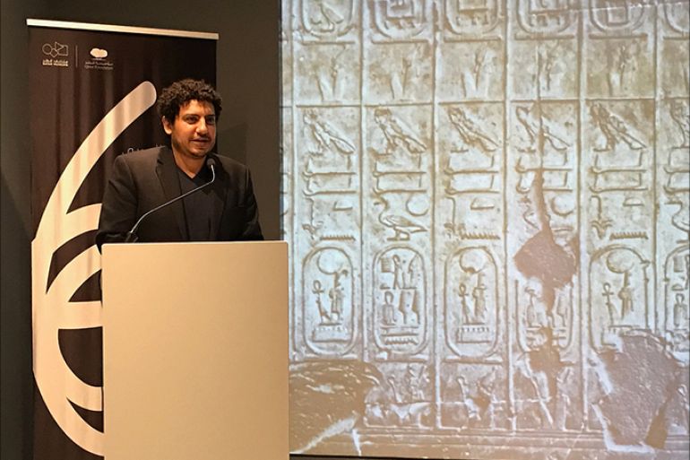 جانب من حفل تقديم الفنان وائل شوقي للعرضَ الأول في المنطقة العربية لأحدث أفلامه بعنوان "العرابة المدفونة وسط حضور جماهيري كبير.