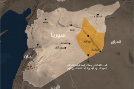 خريطة وضح المناطق التي تقدمت إليها قوات النظام