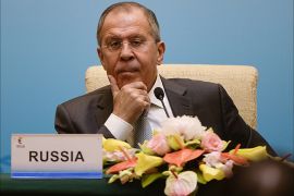 epa06036606 Russia's Foreign Minister Sergey Lavrov attends a press conference during the BRICS (Brazil, Russia, India, China and South Africa) Foreign Ministers meeting in Beijing, China, 19 June 2017. The meeting is being held in advance of the 9th annual BRICS Summit in Xiamen, in September 2017. EPA/WANG ZHAO / POOL