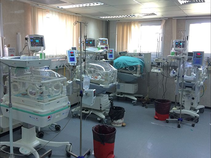 حضانة الاطفال في مستشفى الشفاء بغزة