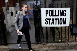 A voter arrives at a polling station in London, Britain June 8, 2017. REUTERS/Stefan Wermuth