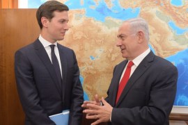 JERUSALEM, ISRAEL - JUNE 21: (ISRAEL OUT) In this handout photo provided by the Israel Government Press Office (GPO), Israel's Prime Minister Benjamin Netanyahu meets with Jared Kushner on June 21, 2017 in Jerusalem, Israel. (Photo by Amos Ben Gershom/GPO via Getty Images)