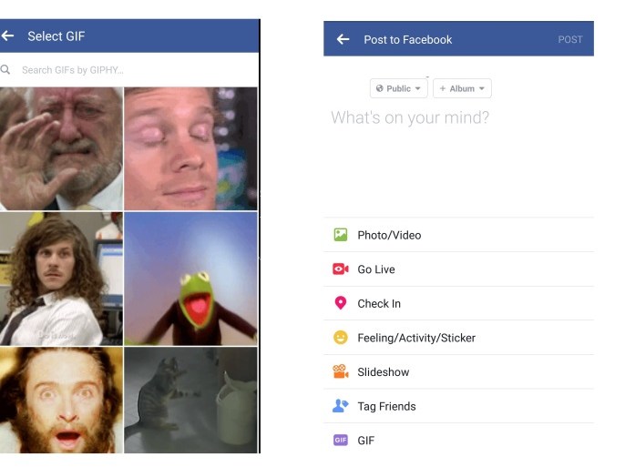 Facebook adds gif button for comments to all users