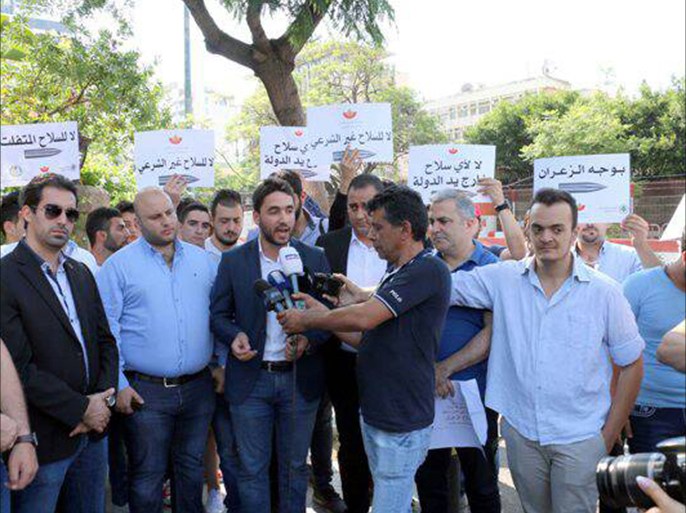 اعتصام في بيروت رفضا للسلاح المتفلت.