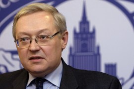 Russia's Deputy Foreign Minister Sergei Ryabkov speaks during a news briefing in the main building of Foreign Ministry in Moscow, December 15, 2008. Ryabkov and U.S. Under-Secretary of State for Arms Control and International Security John Rood met behind closed doors to discuss a replacement to the START-1 pact which expires in December 2009. REUTERS/Denis Sinyakov (RUSSIA)