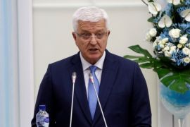 Montenegro's Prime Minister Dusko Markovic addresses the parliament during a discussion on NATO membership agreement in Cetinje, Montenegro, April 28, 2017 REUTERS/Stevo Vasiljevic