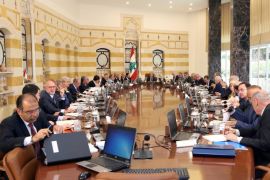 Lebanese President Michel Aoun heads the cabinet meeting at the presidential palace in Baabda, Lebanon June 14, 2017. Dalati Nohra/Handout via REUTERS ATTENTION EDITORS - THIS IMAGE HAS BEEN SUPPLIED BY A THIRD PARTY.