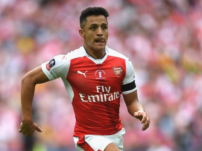 LONDON, ENGLAND - MAY 27: Alexis Sanchez of Arsenal in action during The Emirates FA Cup Final between Arsenal and Chelsea at Wembley Stadium on May 27, 2017 in London, England. (Photo by Mike Hewitt/Getty Images)