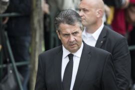 SPEYER, GERMANY - JULY 01: German Vice Chancellor and Foreign Minister Sigmar Gabriel arrives for a memorial service for late former Chancellor Helmut Kohl on July 1, 2017 at the cathedral in Speyer, Germany. Kohl was chancellor of Germany for 16 years and led the country from the Cold War through to reunification. He died on June 16 at the age of 87. (Photo by Maja Hitij/Getty Images)