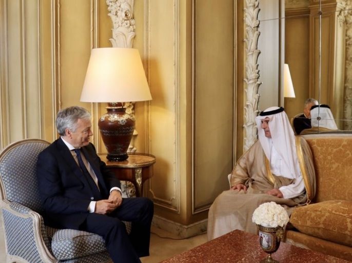 وزير الخارجية السعودي رفقة نظيره البلجيكي في اجتماع ببروكسل