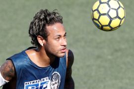 Barcelona's soccer player Neymar takes part in the Neymar Jr's Five soccer tournament in Santos, Brazil, July 8, 2017. REUTERS/Leonardo Benassatto