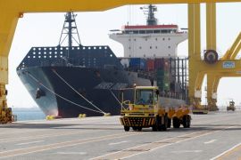 A ship decks at Hamad port in Doha, Qatar, June 14, 2017. REUTERS/Naseem Zeitoon