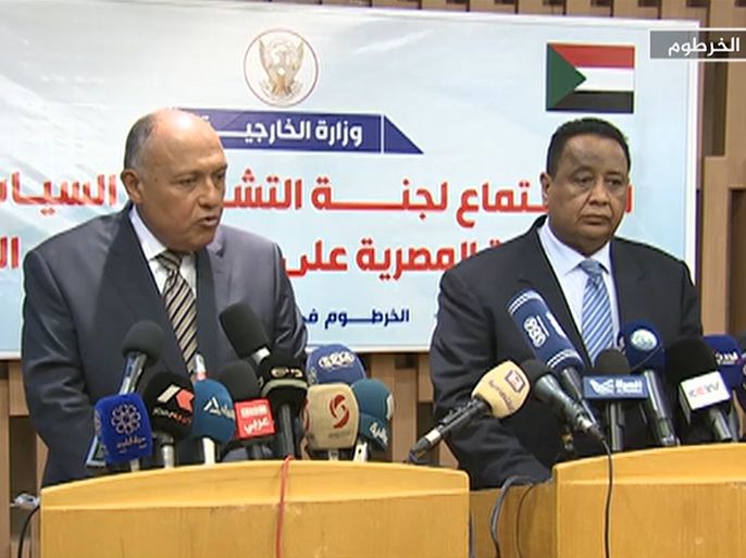 وزير الخارجية السوداني ووزير الخارجية المصري