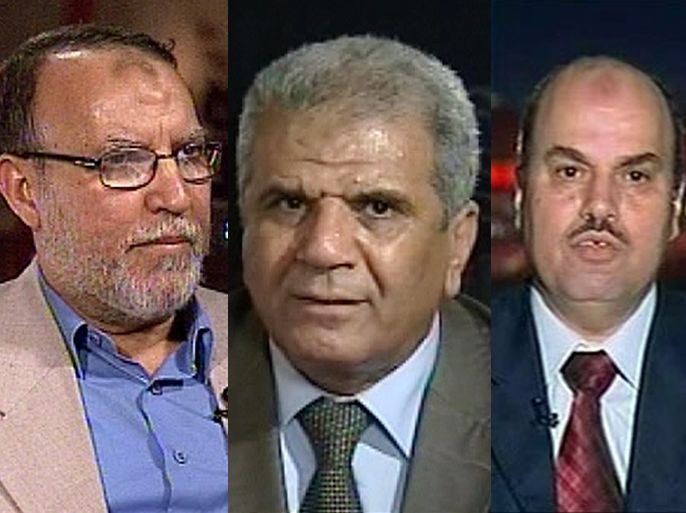 كومبو يجمع الثلاثة: النواب السابقون في البرلمان المصري حمدي حسن وعصام العريان والمحامي صبحي صالح