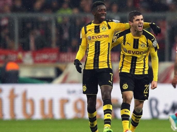 Ousmane Dembele (L) AND CHRISTIAN PULISIC OF DURTMUND