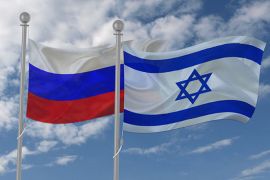كومبو علم إسرائيل وروسيا لخبر جولة صحافة