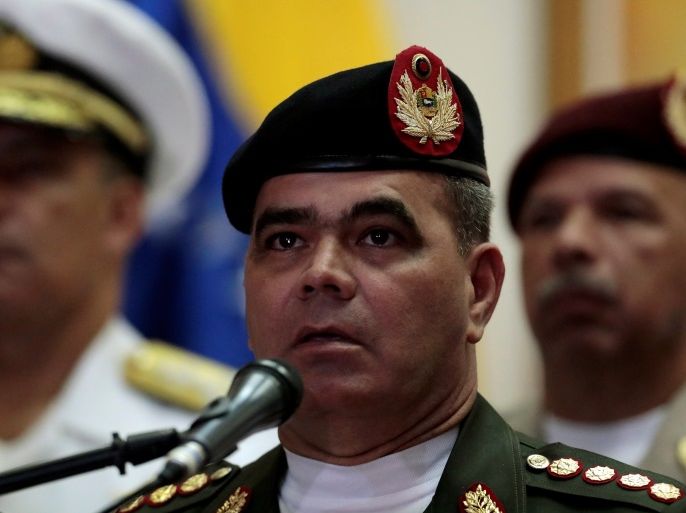 Venezuela's Defense Minister Vladimir Padrino speaks during a news conference in Caracas, Venezuela August 1, 2017. REUTERS/Marco Bello