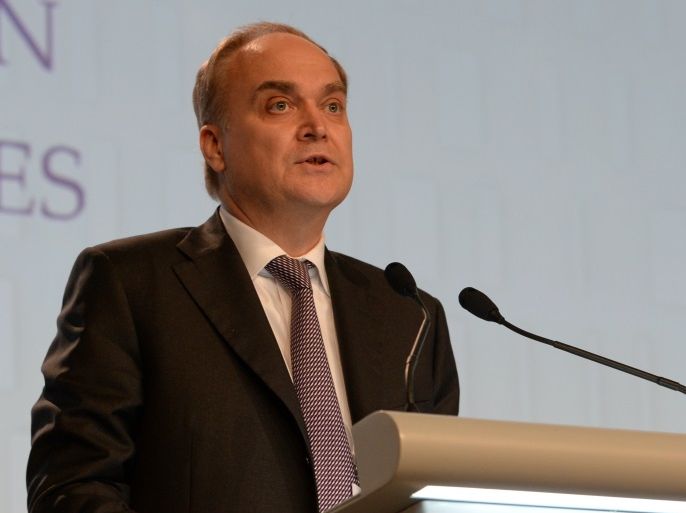 Russia's Deputy Minister of Defence Anatoly Antonov speaks during plenary session at the 15th International Institute for Strategic Studies (IISS) Shangri-La Dialogue in Singapore on June 5, 2016.China on June 5 hit out at US 'provocations' and said it does not fear 'trouble' over its territorial disputes with neighbours in the South China Sea. / AFP / ROSLAN RAHMAN (Photo credit should read ROSLAN RAHMAN/AFP/Getty Images)
