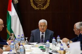 Palestinian president Mahmud Abbas (C) heads the Palestine Liberation Organization (PLO) Executive Committee meeting at the Palestinian Authority headquarters, in the West Bank city of Ramallah on September 13, 2017. / AFP PHOTO / ABBAS MOMANI (Photo credit should read ABBAS MOMANI/AFP/Getty Images)