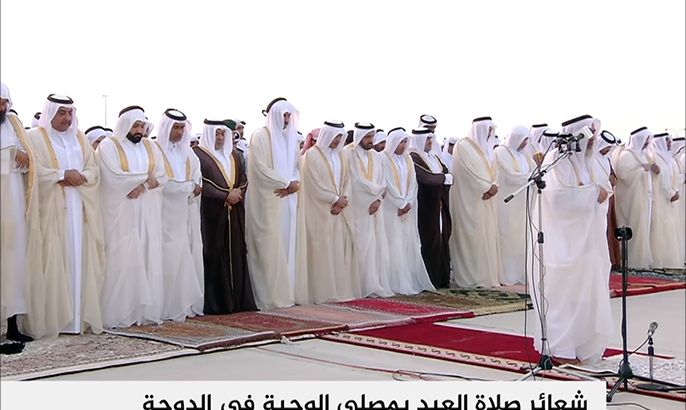 شعائر صلاة عيد الأضحى المبارك بمصلى الوجبة في الدوحة