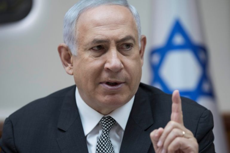 Israeli Prime Minister Benjamin Netanyahu speaks during a weekly cabinet meeting in Jerusalem, September 3, 2017. REUTERS/Abir Sultan/Pool