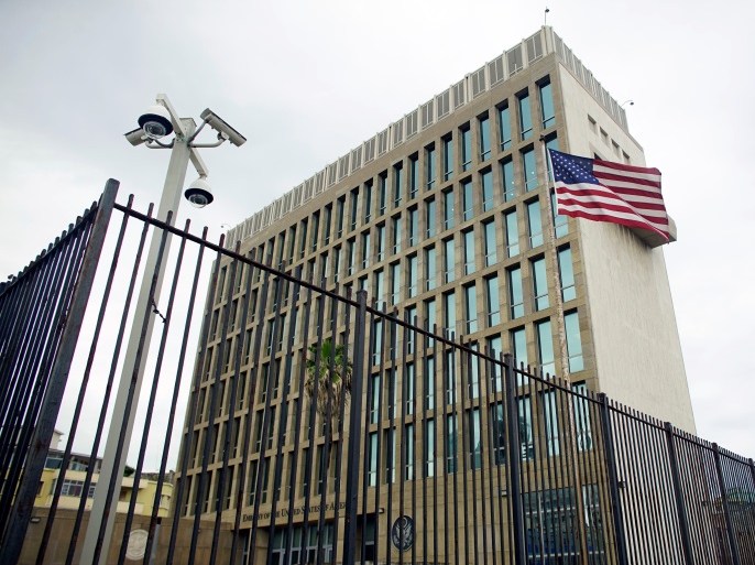 An exterior view of the U.S. Embassy is seen in Havana, Cuba, June 19, 2017. REUTERS/Alexandre Meneghini