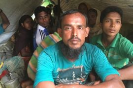 Molovi Mubarak fled the village of Tum Bazar on August 26 Credit: Roland Oliphant