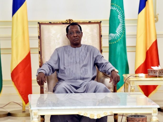 Chad's President Idriss Deby Itno sits in an armchair at the presidential palace prior to his meeting with French Prime Minister in N'Djamena, Chad, December 29, 2016. REUTERS/Alain Jocard/Pool