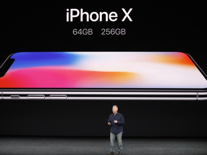 Apple Senior Vice President of Worldwide Marketing, Phil Schiller, introduces the iPhone X during a launch event in Cupertino, California, U.S. September 12, 2017. REUTERS/Stephen Lam