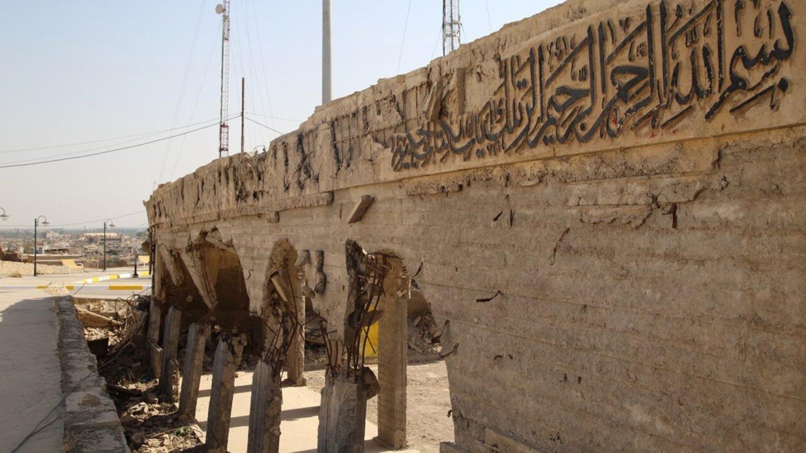 ما تبقى من جامع النبي يونس في الموصل