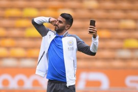 WOLVERHAMPTON, ENGLAND - JULY 29: Riyad Mahrez of Leicester looks on before the pre-season friendly match between Wolverhampton Wanderers and Leicester City at Molineux on July 29, 2017 in Wolverhampton, England. (Photo by Michael Regan/Getty Images)