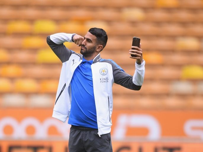 WOLVERHAMPTON, ENGLAND - JULY 29: Riyad Mahrez of Leicester looks on before the pre-season friendly match between Wolverhampton Wanderers and Leicester City at Molineux on July 29, 2017 in Wolverhampton, England. (Photo by Michael Regan/Getty Images)