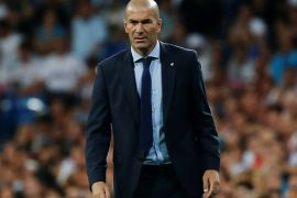 Soccer Football - Spanish La Liga Santander - Real Madrid vs Valencia - Madrid, Spain - August 27, 2017 Real Madrid coach Zinedine Zidane REUTERS/Javier Barbancho