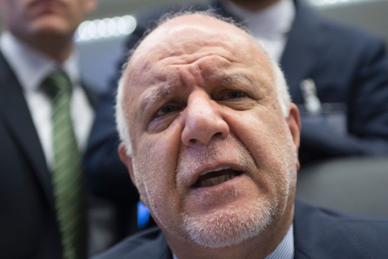 Iran's Oil Minister Bijan Namdar Zanganeh attends the 172nd meeting of the OPEC, at OPEC headquarters in Vienna, Austria, on May 25, 2017. Oil producers from inside and outside OPEC are expected to extend their agreement to cap production in an effort to boost prices. / AFP PHOTO / JOE KLAMAR (Photo credit should read JOE KLAMAR/AFP/Getty Images)