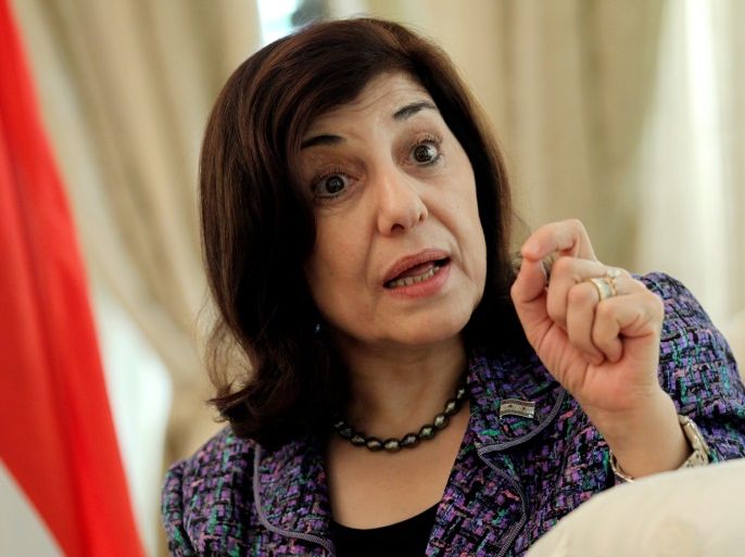FILE PHOTO: Bouthaina Shaaban, envoy of Syrian President Bashar al-Assad, speaks during an interview in Beijing August 15, 2012. REUTERS/Stringer/CHINA OUT. NO COMMERCIAL OR EDITORIAL SALES IN CHINA/File Photo