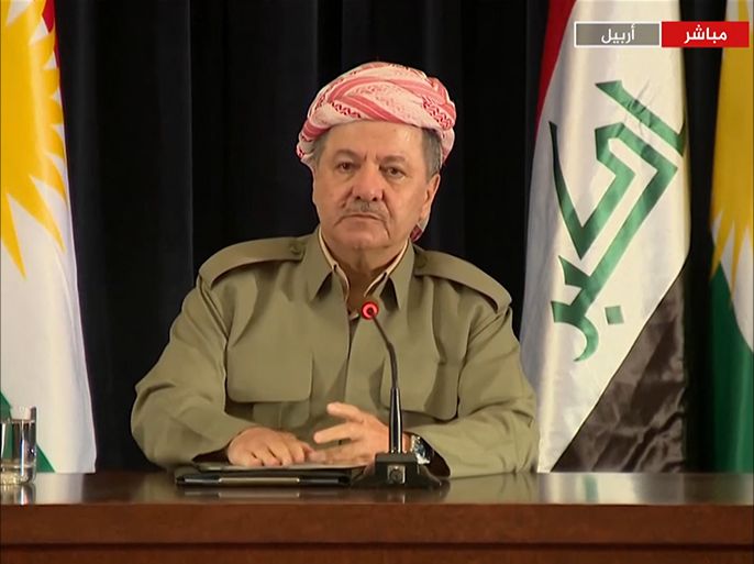 كلمة لرئيس إقليم كردستان العراق مسعود البارزاني بشأن تطورات الاستفتاء على انفصال الإقليم عن العراق