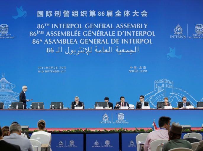 Delegates attend the 86th INTERPOL General Assembly at Beijing National Convention Center in Beijing, China September 27, 2017. REUTERS/Jason Lee