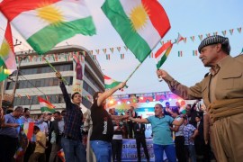 Kurds celebrate to show their support for the independence referendum in Duhok, Iraq, September 26, 2017. REUTERS/Ari Jalal