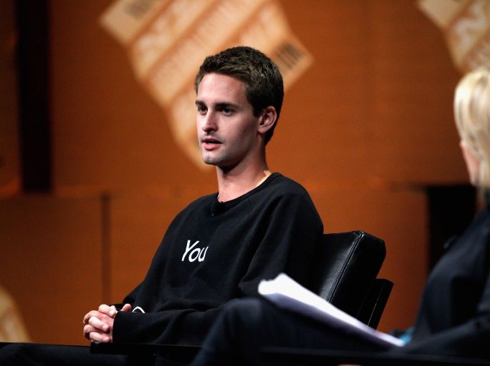 SAN FRANCISCO, CA - OCTOBER 08: Snapchat CEO Evan Spiegel speaks onstage during 'Disrupting Information and Communication' at the Vanity Fair New Establishment Summit at Yerba Buena Center for the Arts on October 8, 2014 in San Francisco, California. (Photo by Kimberly White/Getty Images for Vanity Fair)
