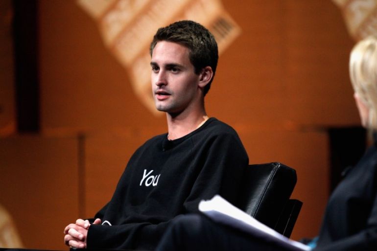 SAN FRANCISCO, CA - OCTOBER 08: Snapchat CEO Evan Spiegel speaks onstage during 'Disrupting Information and Communication' at the Vanity Fair New Establishment Summit at Yerba Buena Center for the Arts on October 8, 2014 in San Francisco, California. (Photo by Kimberly White/Getty Images for Vanity Fair)