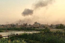 آثار القصف الجوي على مدينة الميادين بريف دير الزور